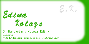 edina kolozs business card